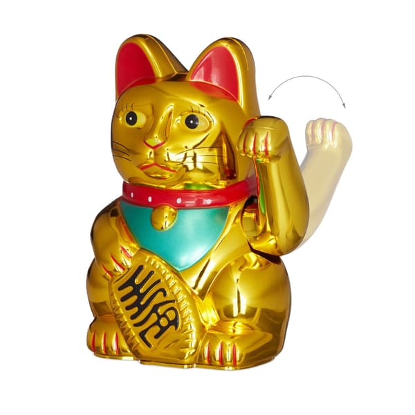 Maneki Neko vinkande katt 16 cm