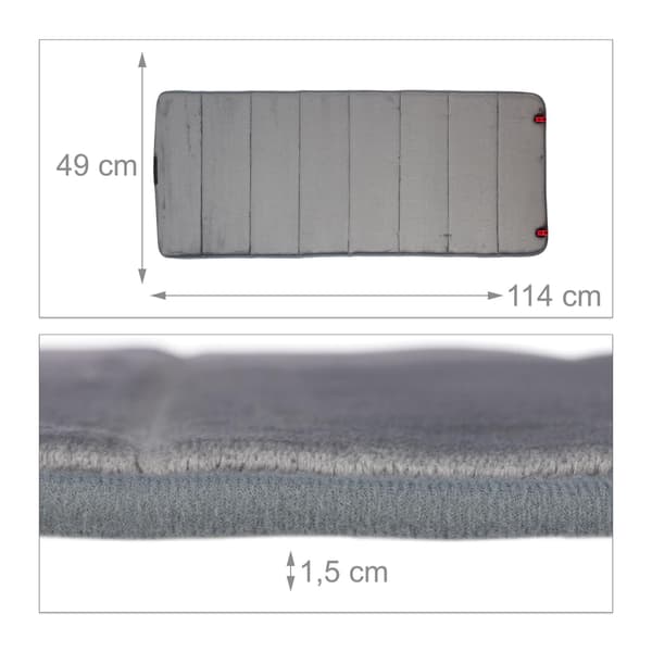 Grå Memory Foam Bademåtte