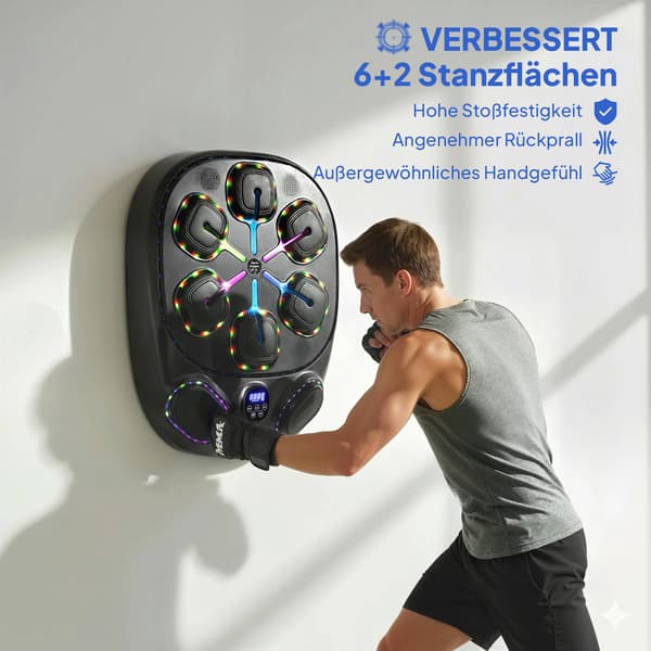 Musikboksemaskine med LED-lys og Bluetooth