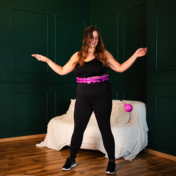 Plus Size vægtet hula bøjle, violet