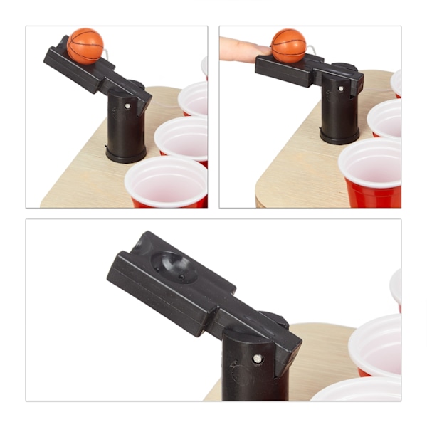 Mini Beer Pong med røde kopper