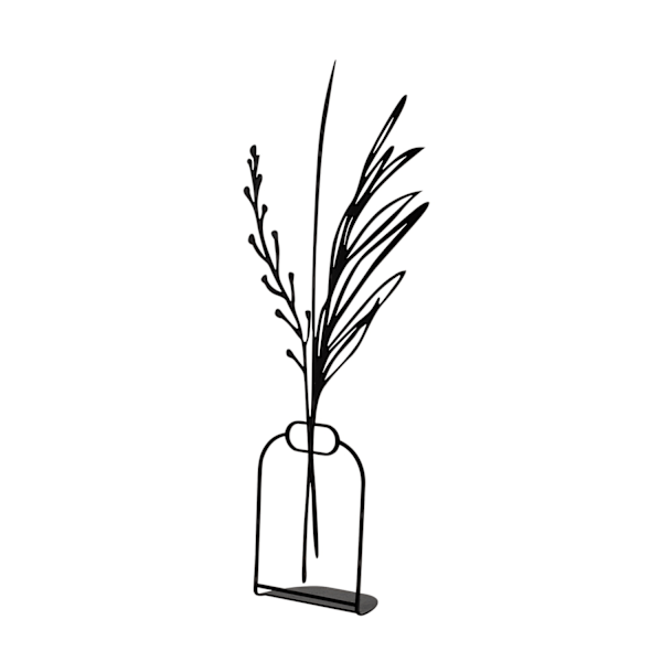 Blomsterpotte med dekorative objekter - 8