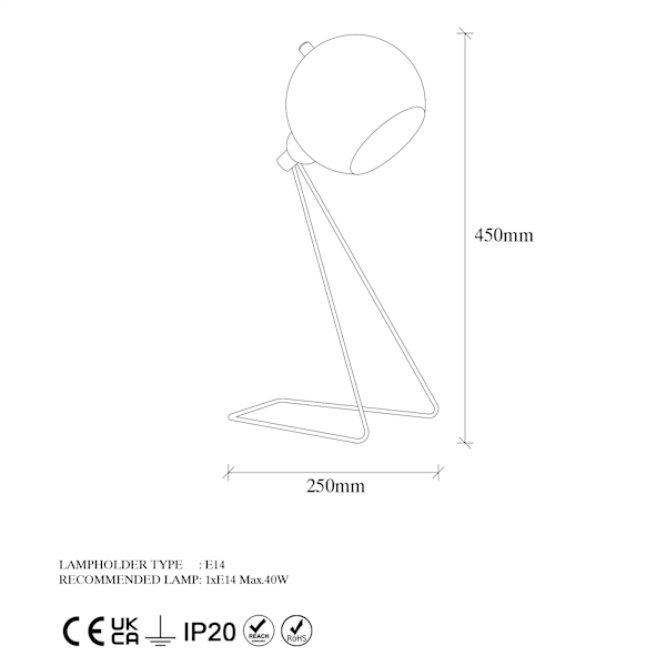 Bordlampe Blandet - 11500