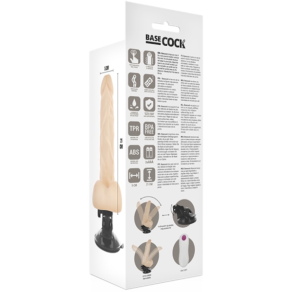 Basecock - Realistisk bøjelig fjernbetjeningskød 21 Cm -O- 5 Cm