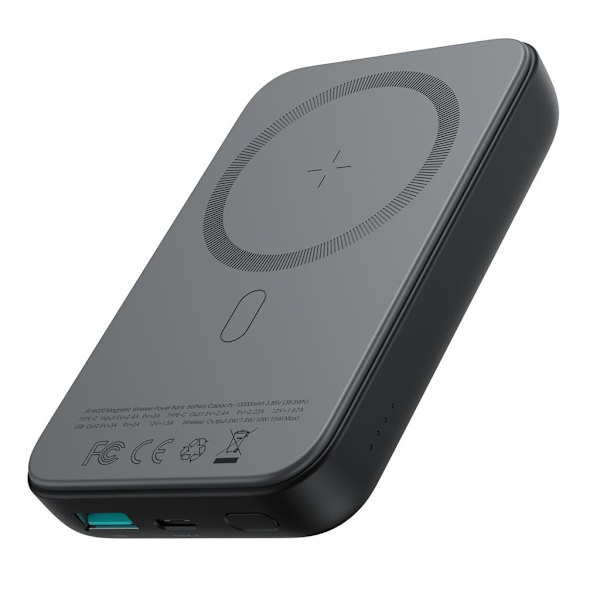 SiGN Magnetic Wireless Mini Powerbank 10000mAh, USB-C, USB-A - Svart