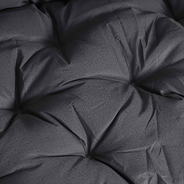 Sittdyna Bänk Trädgårdsbänk Kudde Bänkdyna 100 X 98 X 8 Cm Bomull Mörkgrå