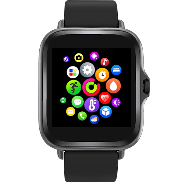 SmartWatch 1,44" näyttö Sydänsensori Musta