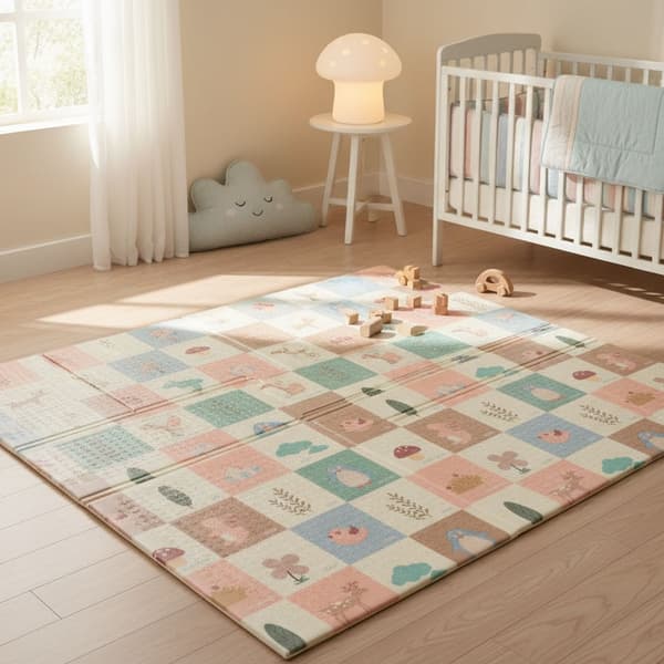 Skumlegemåtte 200x150 cm, dobbeltsidet, foldbar