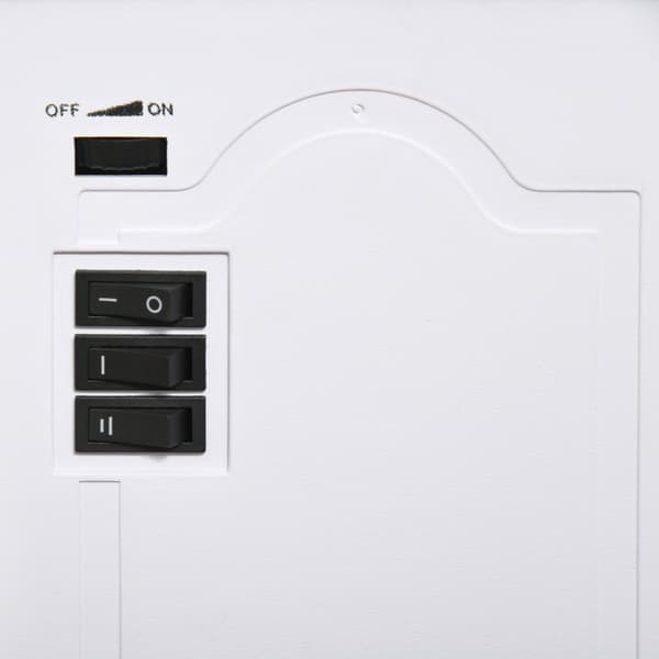 Fristående elektrisk spis, 2 värmelägen, glas, vit
