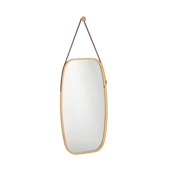 Oval spegel med rem