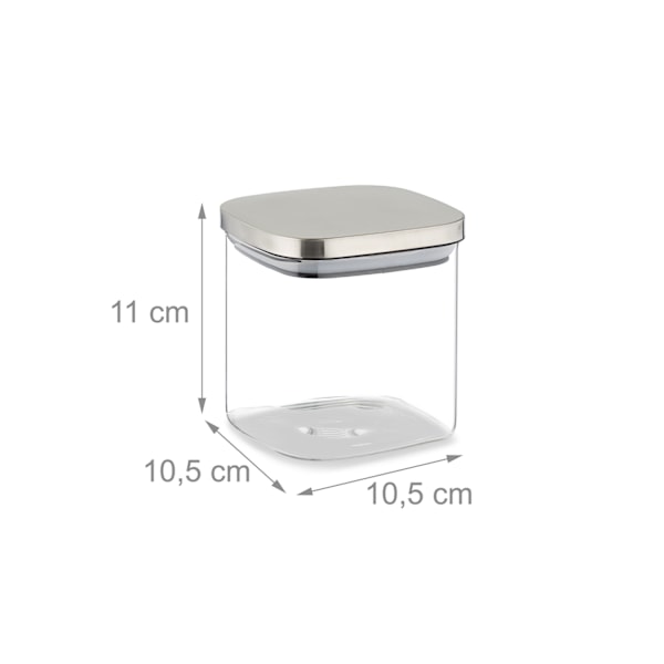 sæt med 3 opbevaringsglas med låg 600 ml