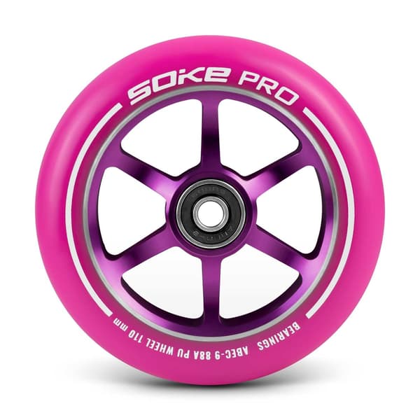 Pink hjul til scooter 110 mm - 2-pak