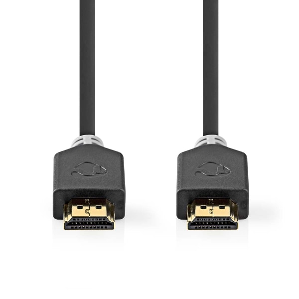 Ultra High Speed ​​HDMI ™ -kaapeli | HDMI™ liitin | HDMI™ liitin | 8K@60Hz | 48 Gbps | 2.00 m | Pyöreä | 6.5 mm | Antrasiitti | Laatikko