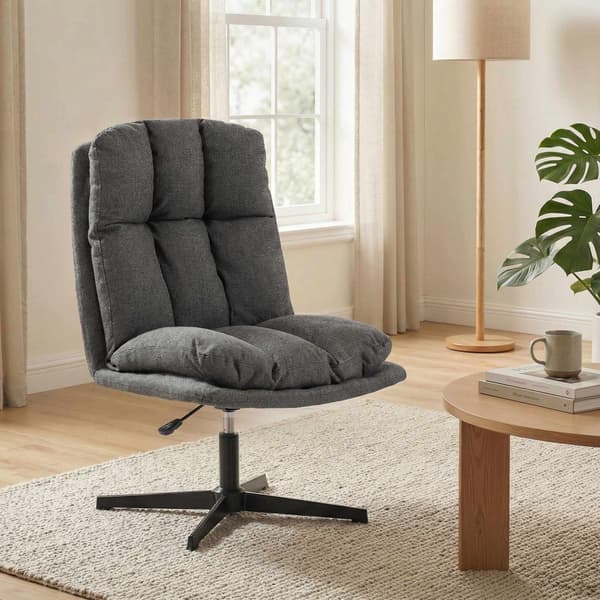 Säädettävä pyörivä nojatuoli, 62 cm istuin, tummanharmaa