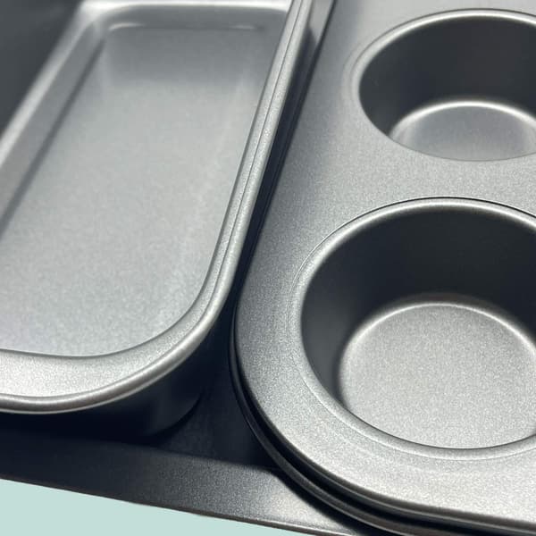 3-delt non-stick bageformsæt – muffin, brød, bradepande