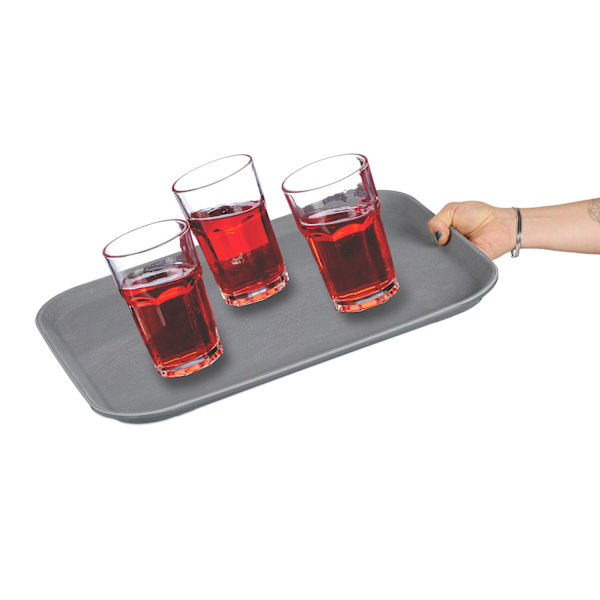 Serveringsbakke 2-pak i grå
