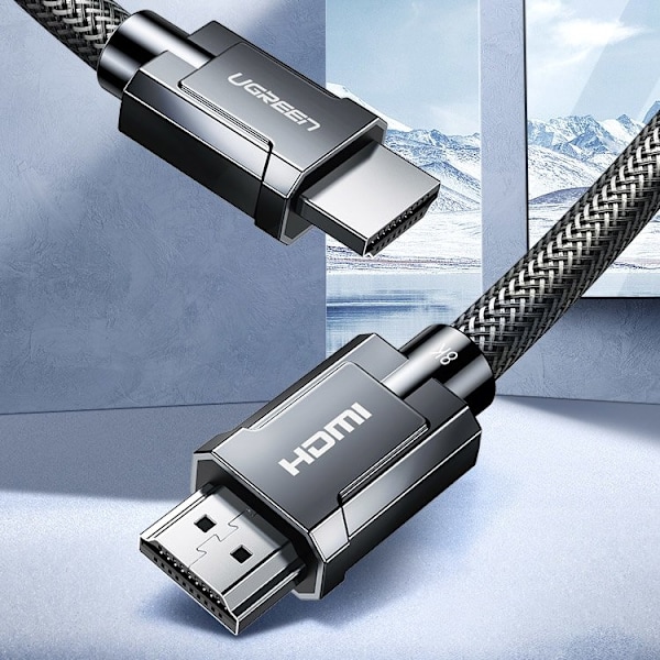 Kabel HDMI 2.1 8K 4K 3D 48Gbps HDR VRR QMS ALLM eARC QFT 2m grå