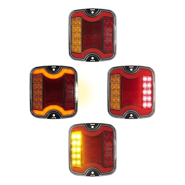 Baklykta 4 funktion 105 x 95 mm LED + GLOW vänster