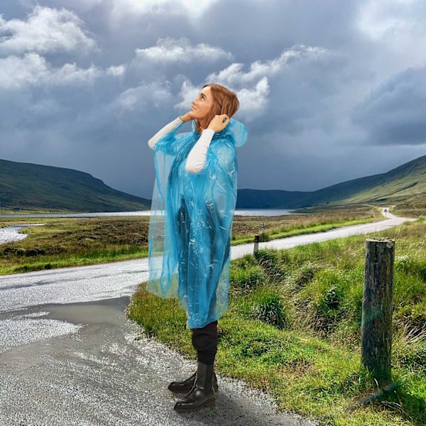 Engangs ponchosæt med 13 stk Blue
