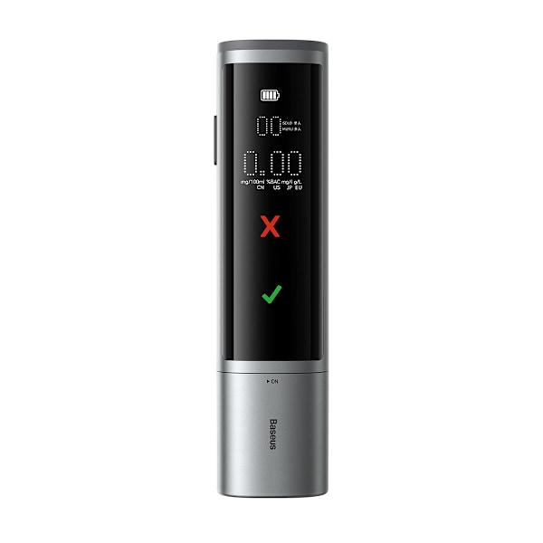 Elektronisk digital alkomätare Pro Series trådlös 470mAh - grå