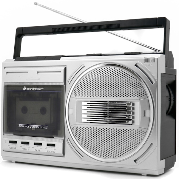 Kasettiradio Mono Bluetooth RR20SI hopea