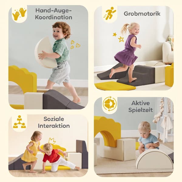 Skumlekset för barn, 7 delar, gul sammet