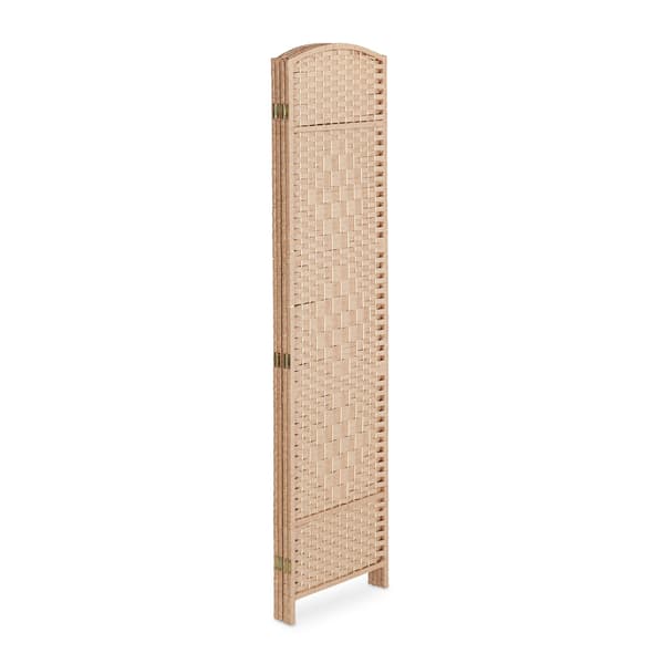 4-panel foldeskærm i naturlig farve