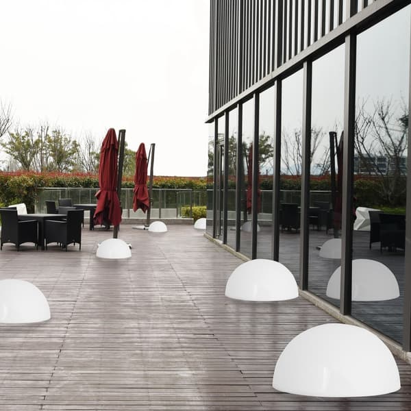 LED solcellekuglelys, 3-pak, halvrund, skumringssensor