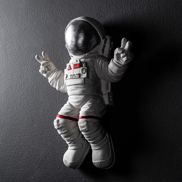 Dekorativt väggtillbehör fredsskylt Astronaut - 2