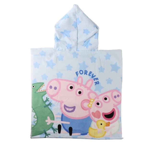 Peppa Pig mikrofiberponcho strandhandduk