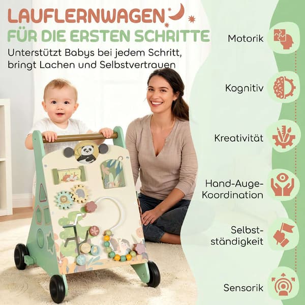 Trägåstol med hastighetskontroll och aktivitetscenter