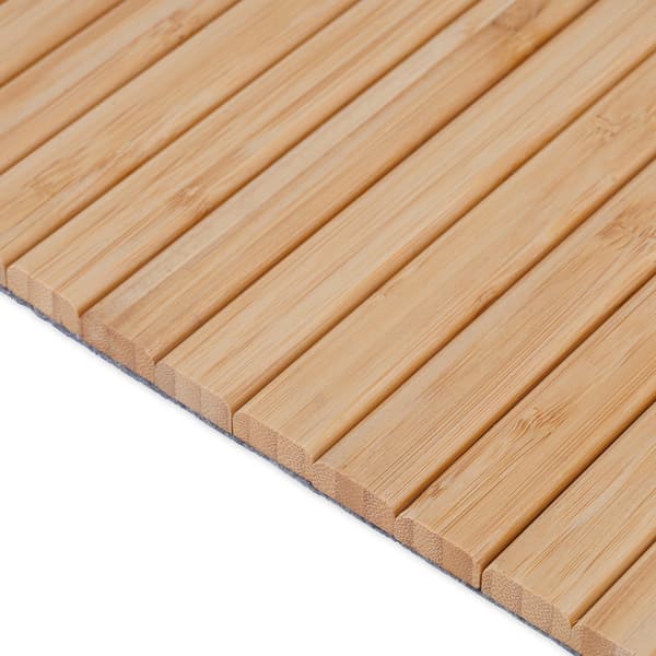 Bambu sohvan käsivarsitarjotin liukumattomilla pehmusteilla
