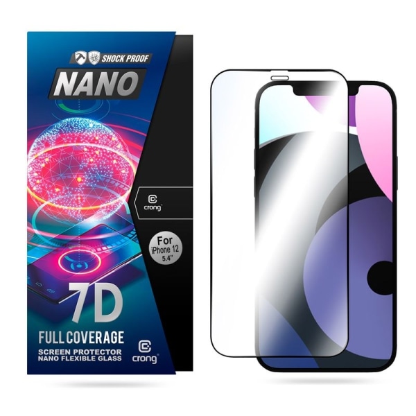 Crong 7D Nano Flexible Glass – täysin peittävä hybridi-näytönsuo