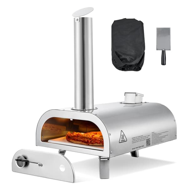 Udendørs pillepizzaovn 12 tommer, bærbart termometer