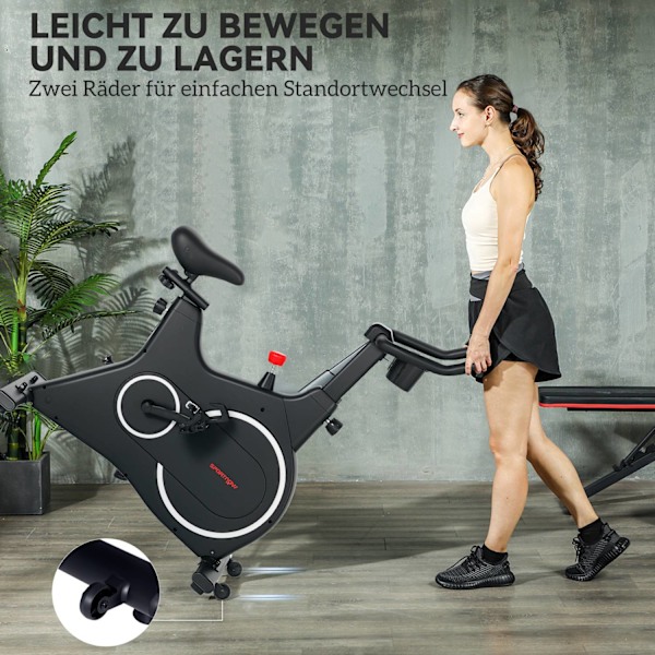 Liggende ergometer til hjemmemotionscykel med magnetisk modstand, LCD-skærm, siddende ergometer med justerbart sæde og håndtag, tabletholder, flaskeho