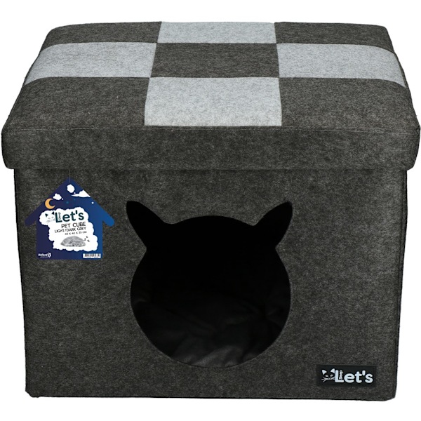 Lad os sove Pet Cube lys/mørkegrå