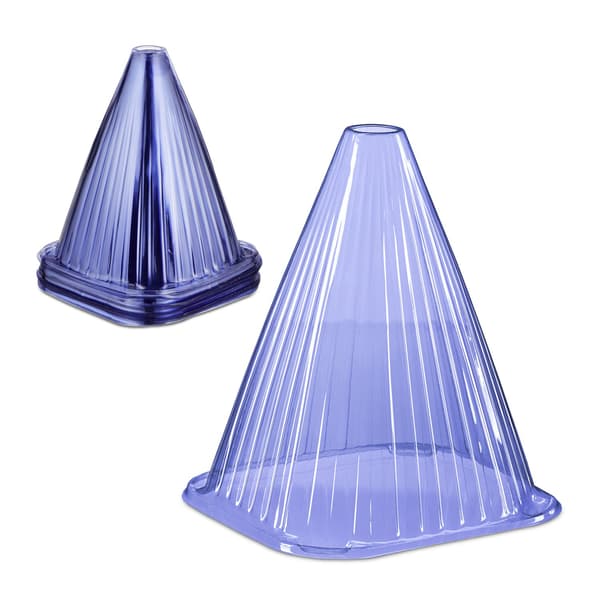 Växtskyddskottar, blå, set med 32 st, PVC-material