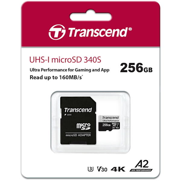 microSDXC 340S 256 GB U3 A2 V30 (R160/W125)