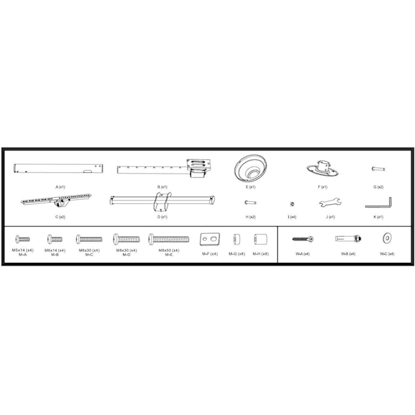 Mozi Telescopic Full Motion 37-70" TV loftmontering