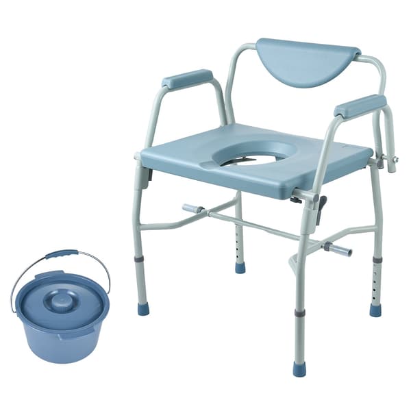 Sengestol med toilet – nedfældbare armlæn, 450 kg