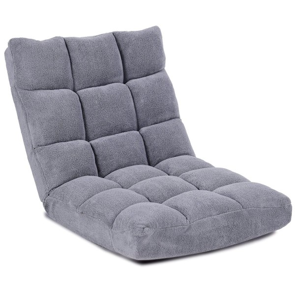 Lattiatuoli Taitettava Lazy Sohva Lazy Tatami Lattiatyyny musta/harmaa/kahvinharmaa