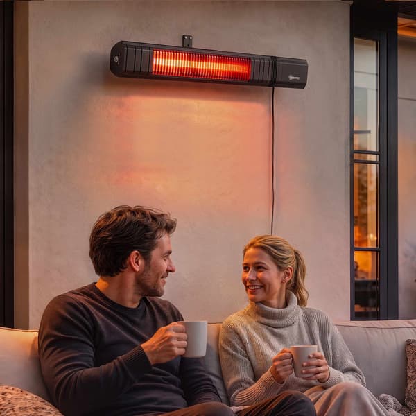 Hængende infrarød terrassevarmer, 2000W kulfiber, 9 niveauer
