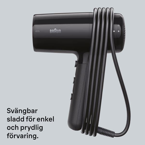 Hårtørrer 2200W, ionisk, 3 varmeindstillinger, 2 hastigheder, 2 tilbehør