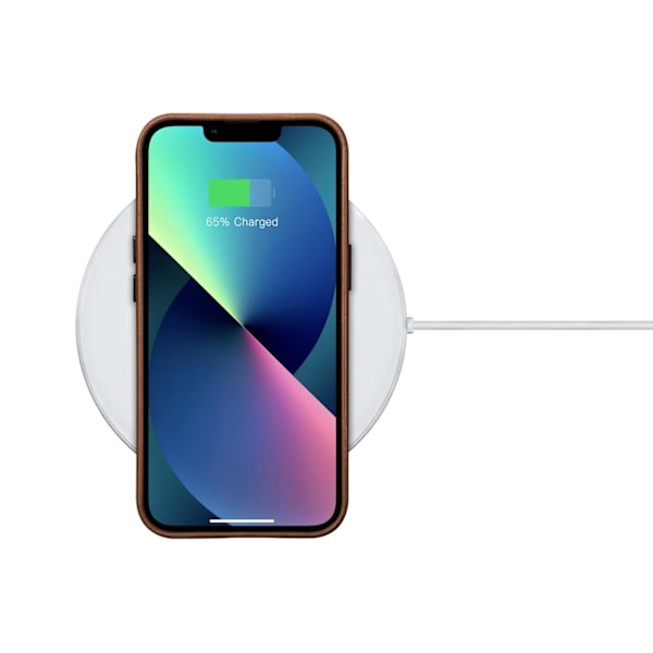 iPhone 14 Plus magnetisk læderetui med MagSafe Oil Wax Premium læderetui brun
