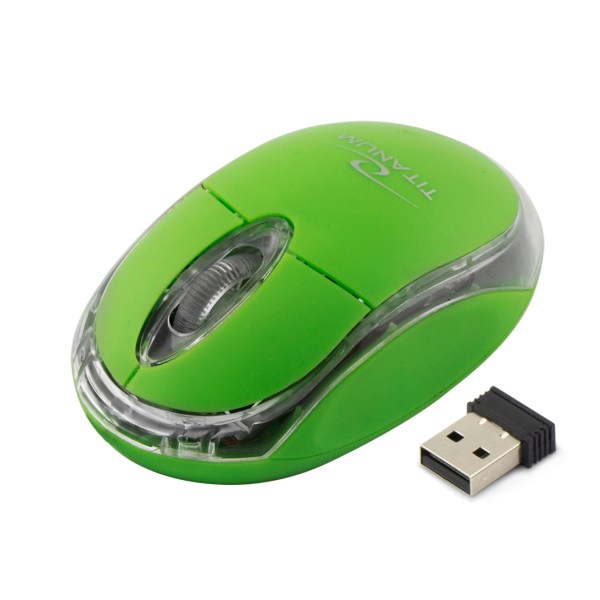 Titanum Wireless 2.4Ghz optinen hiiri 3D USB Condor Green