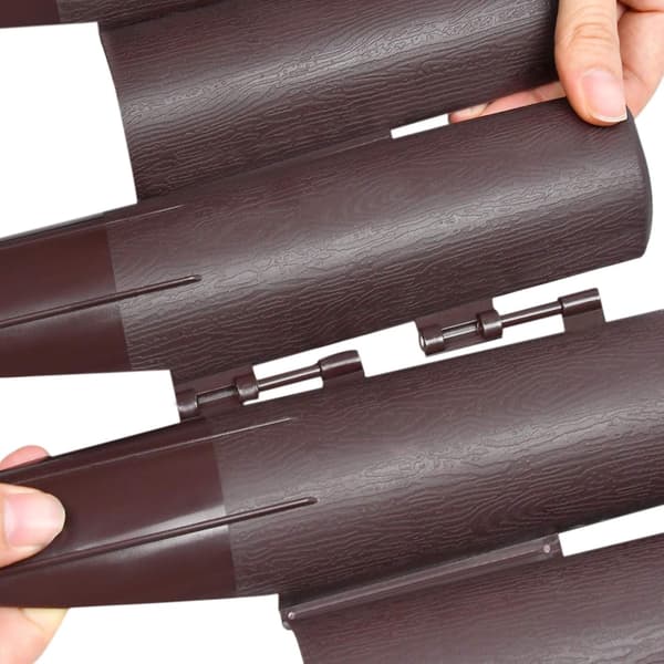 Trädgårdskant Brun 280 cm – 10 delar, UV-resistent
