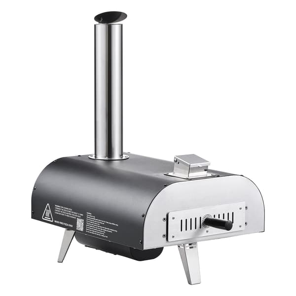 Udendørs pillepizzaovn 12 tommer, roterende, termometer