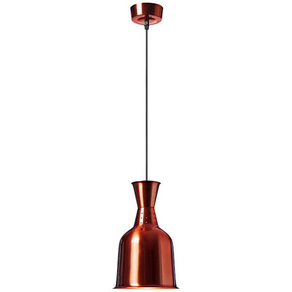 Infrarød IR varmelampe til fade, ophæng, messing dia. 19 cm 250 W