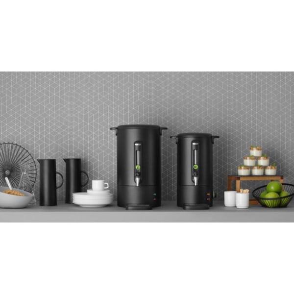 Kaffevarmer med ikke-dryppende hane sort Concept Line 18 l - Hendi 211465