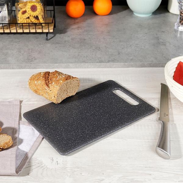 Skärbräda i granitdesign med handtag, doft- och vätsketålig